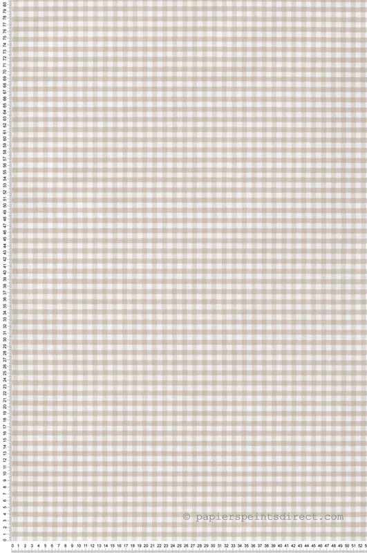 Marque Papier peint Carreaux Vichy beige blanc - Babyland 2 de Lutèce Réf. LTC-14847