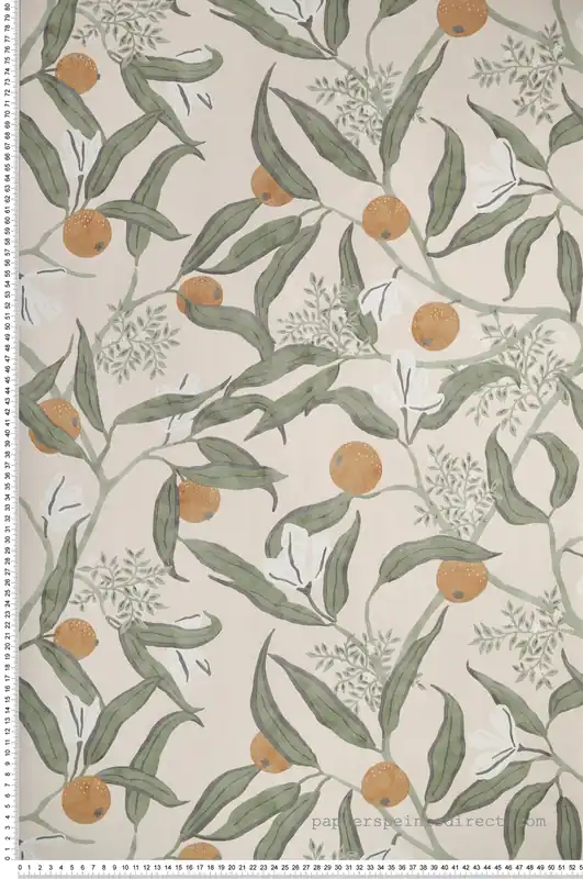 Meilleur Choix Papier peint Fruit Eurydice sable vert - Danae de Casélio Réf. DAE103611077