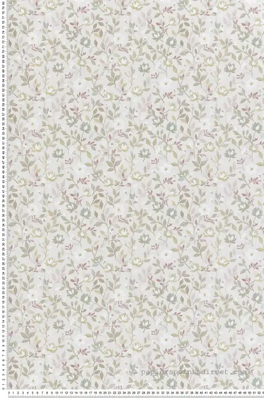 Papier peint Fleuri Allover Charme rose vert - Garden Party 2 de Montecolino Réf. MC-8351 Seulement Aujourd'hui