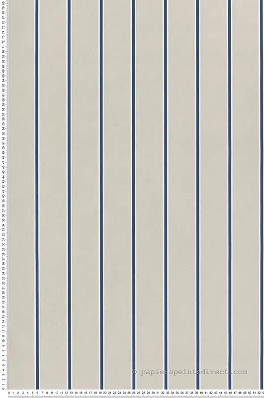 Papier peint Rayure Matelas beige bleu - Garden Party 2 de Montecolino Réf. MC-8382 Authentique