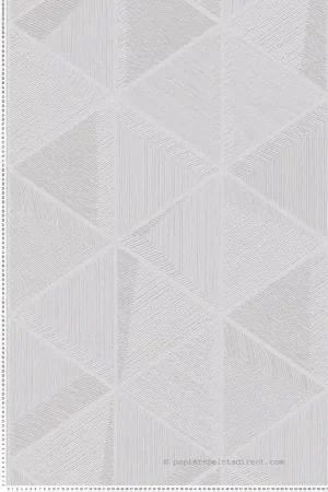 Papier peint Géométrie Gisuke gris - Traces de Masureel Réf. MAS-TRA103 Soldes