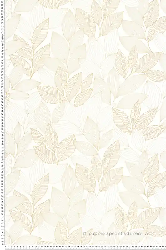 Achat Immédiat Papier peint Feuillage Little Botanica blanc doré - Moonlight 3 de Casélio Réf. MNL3107150251