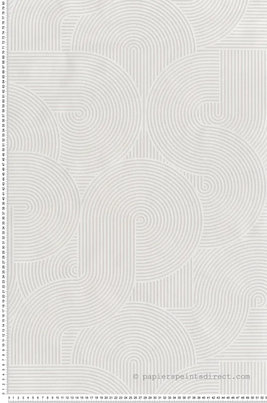 Nouveauté Papier peint Spirale Graphique Cercle gris souris beige - Moonlight 3 de Casélio Réf. MNL3105510999