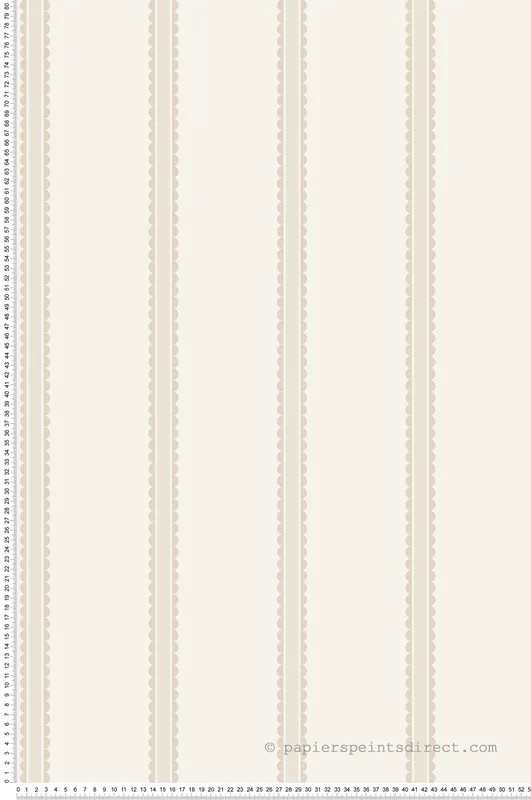 Top Vente Papier peint Rayures Arrondi Enfant taupe beige - Imagine de Lutèce Réf. LTC-DL27575