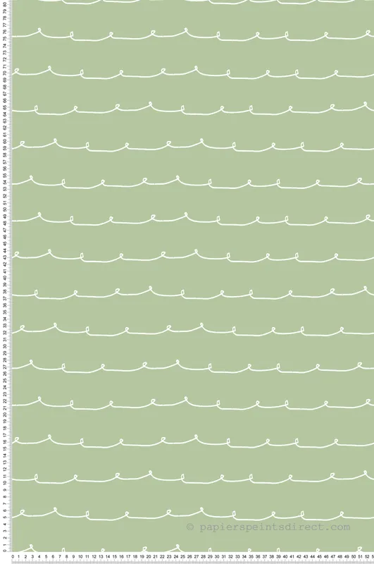 Usine Directe Papier peint Ligne Vague Contemporain vert - Imagine de Lutèce Réf. LTC-DL27571