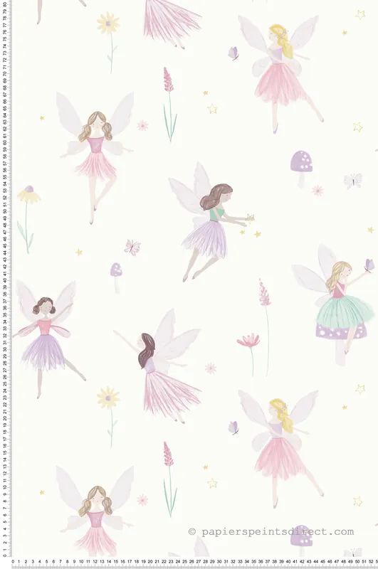 Achetez Aujourd'hui Papier peint Fée Enfant rose violet - Imagine de Lutèce Réf. LTC-DL27563
