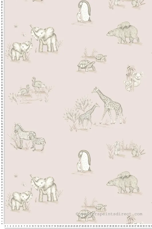 Vente Flash Papier peint Animaux Éléphant Safari rose - Imagine de Lutèce Réf. LTC-DL27552