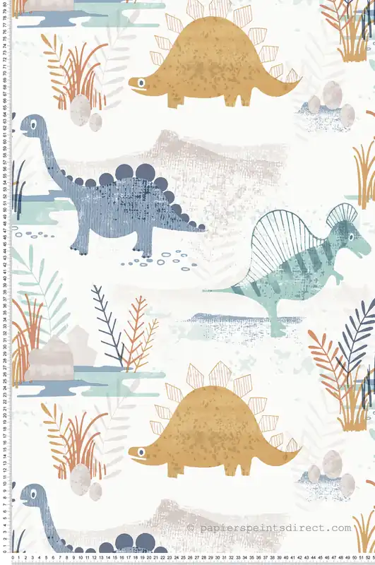 Meilleure Vente Papier peint Dinosaure Enfant bleu - Imagine de Lutèce Réf. LTC-DL27545