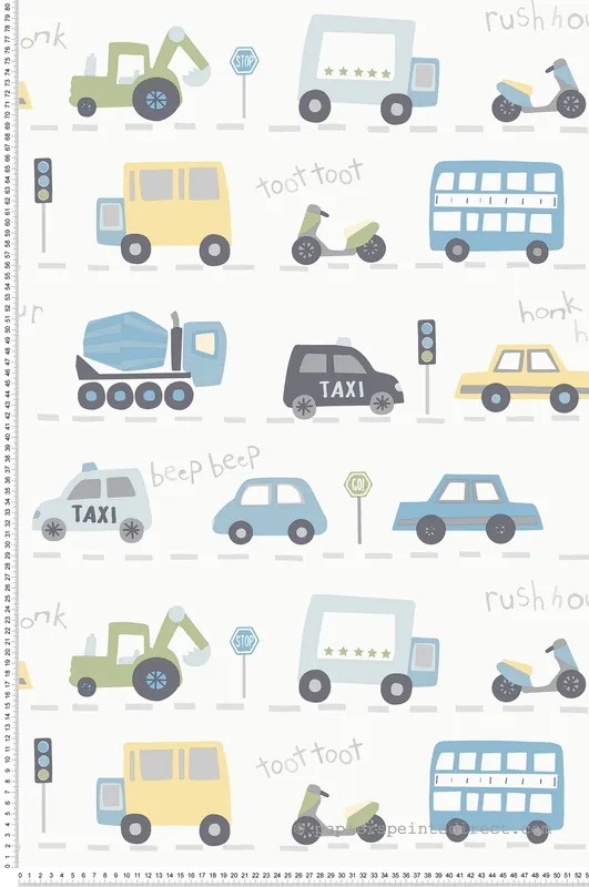 Prix Réduit Papier peint Voiture Enfant bleu - Imagine de Lutèce Réf. LTC-DL27594