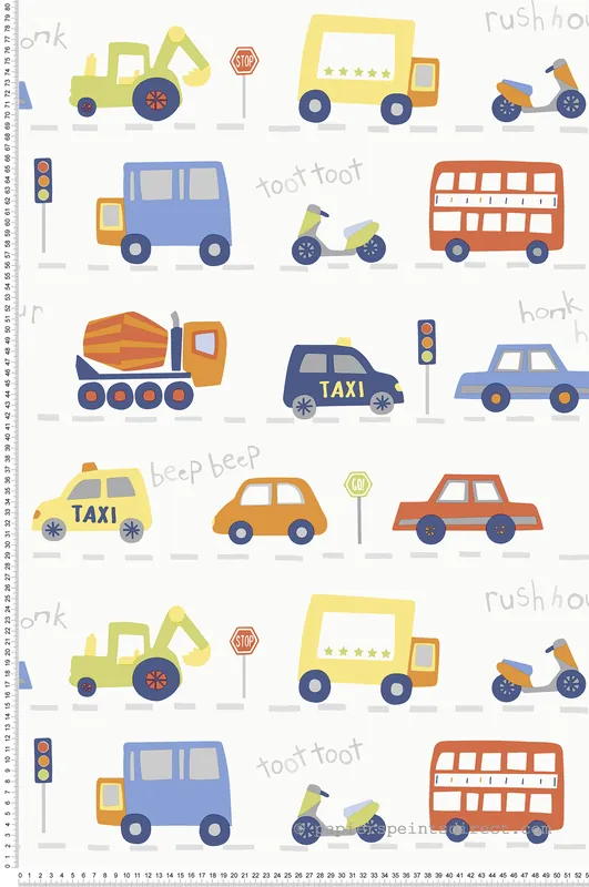 Papier peint Voiture Enfant multicolore - Imagine de Lutèce Réf. LTC-DL27593 Populaire