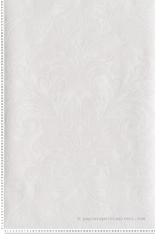 Papier peint Médaillon Floral Velours écru - The Wall Llewelyn-Bowen de Lutèce Réf. LTC-LB25172 Super Prix