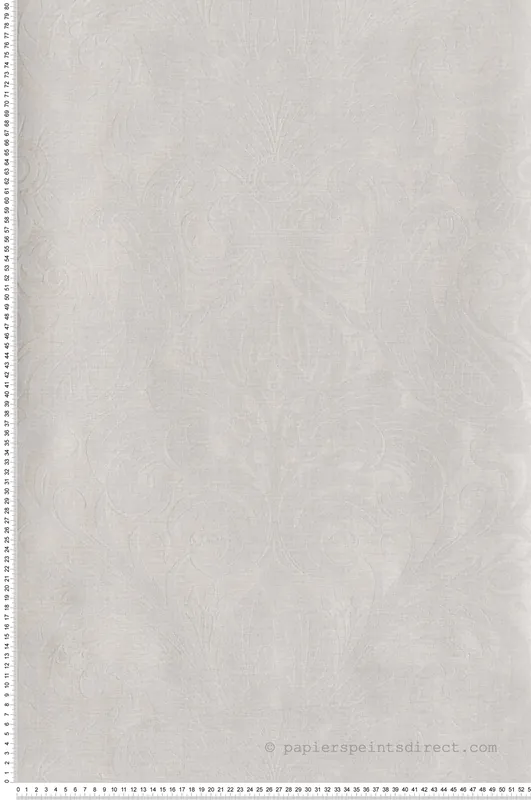 Paiement Sécurisé Papier peint Médaillon Floral Velours beige - The Wall Llewelyn-Bowen de Lutèce Réf. LTC-LB25171