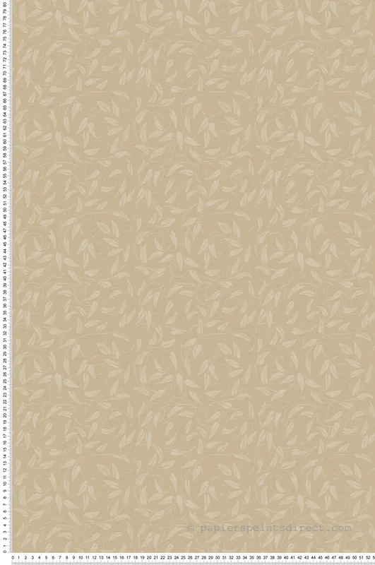 Papier peint Guirlande Feuille Liberty beige paille - The Wall Llewelyn-Bowen de Lutèce Réf. LTC-LB25163 Bon Plan