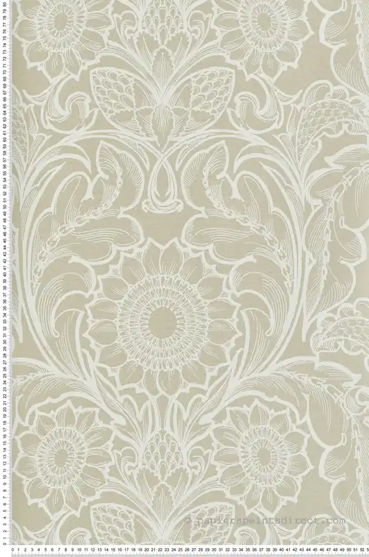 Papier peint Médaillon Tournesol Vintage vert pâle - The Wall Llewelyn-Bowen de Lutèce Réf. LTC-LB25153 Acheter Direct