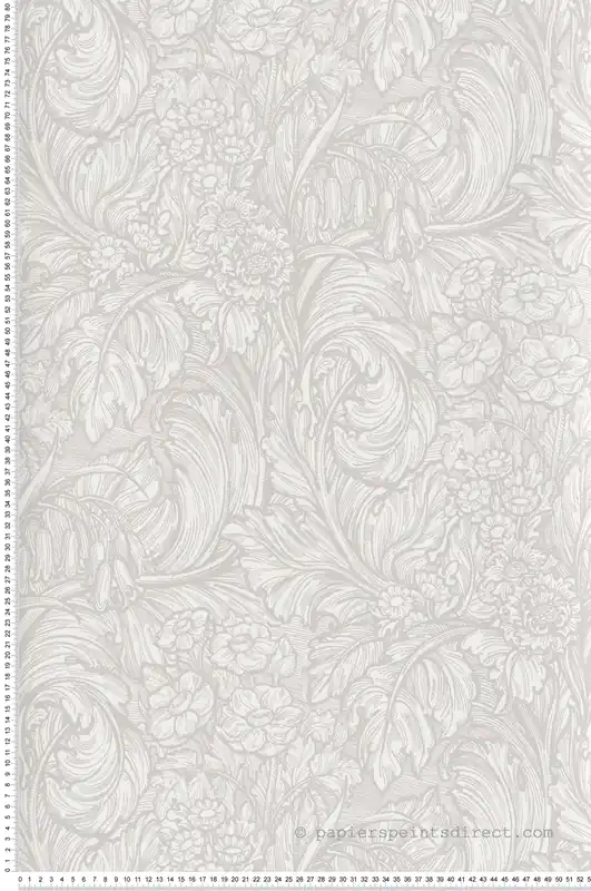 Papier peint Feuillage Luxuriant Fleur grège - The Wall Llewelyn-Bowen de Lutèce Réf. LTC-LB25139 Bon Plan