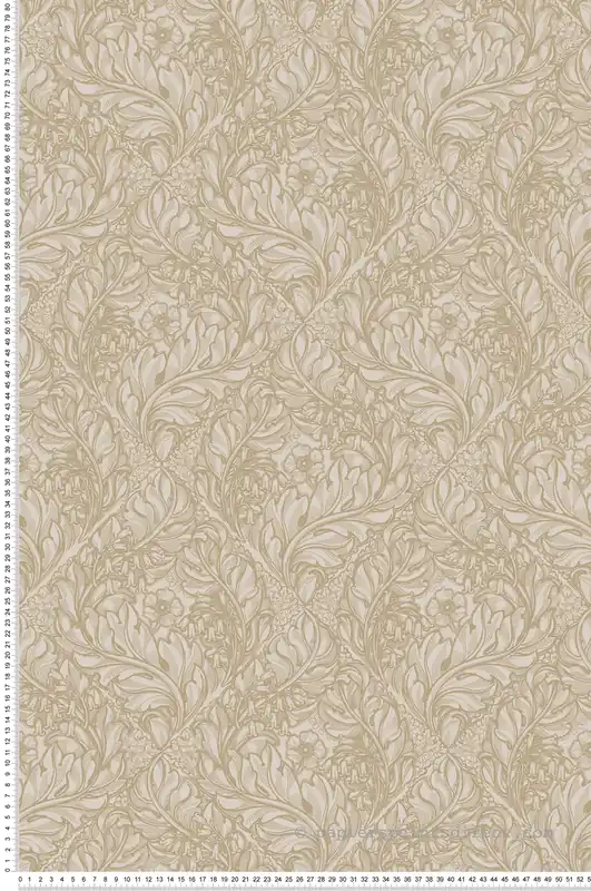 Offre Spéciale Papier peint Losange Fleuri jaune paille - The Wall Llewelyn-Bowen de Lutèce Réf. LTC-LB25110
