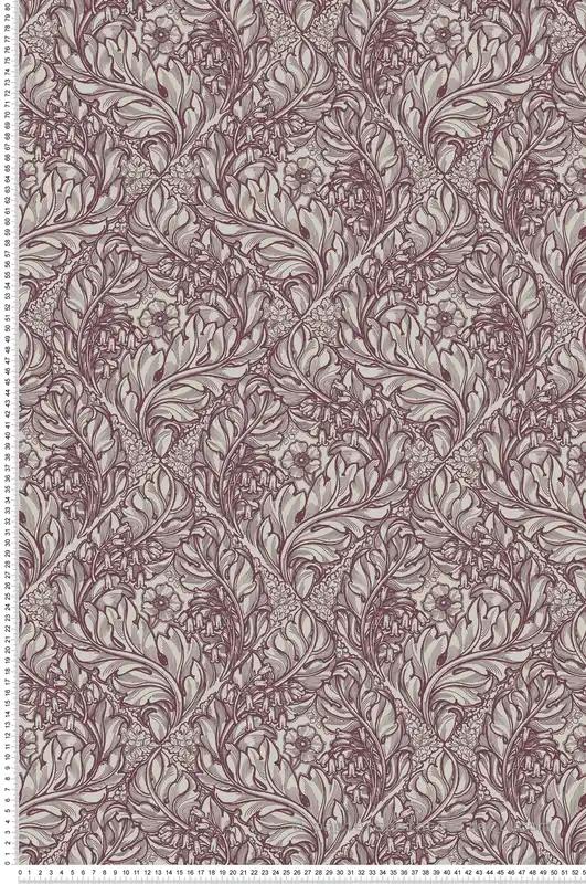 Dernière Chance Papier peint Losange Fleuri prune - The Wall Llewelyn-Bowen de Lutèce Réf. LTC-LB25109