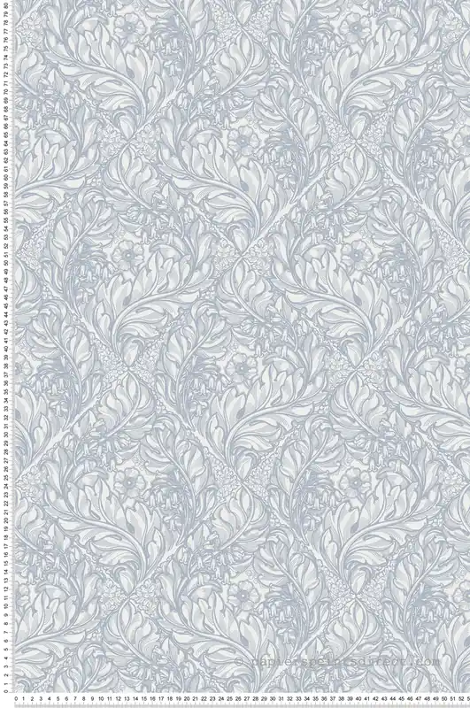 Papier peint Losange Fleuri bleu horizon - The Wall Llewelyn-Bowen de Lutèce Réf. LTC-LB25101 Pas Cher