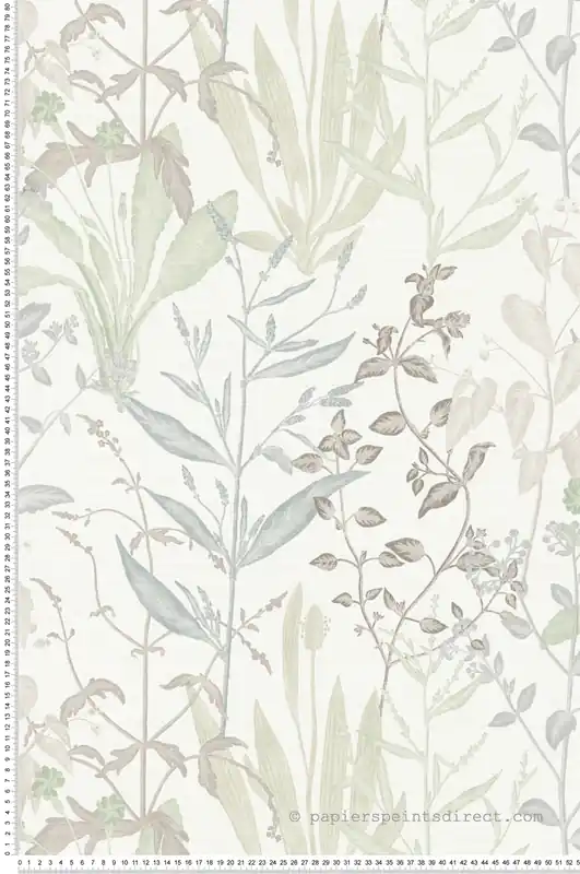 Offre Du Jour Papier peint Botanique Aquarelle Herbes vert amande - Metropolitan Stories 5 Vibes & Styles d‘A.S. Création Réf. AS-790092