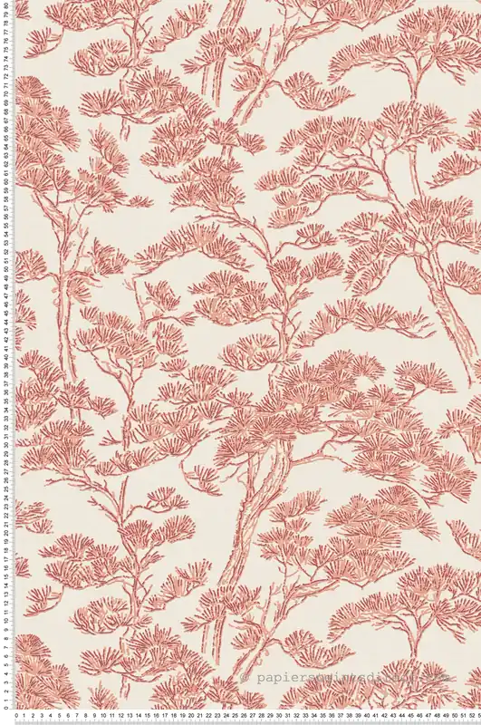 Remise Papier peint Japonais Naturel Pins corail - Metropolitan Stories 5 Vibes & Styles d‘A.S. Création Réf. AS-790014