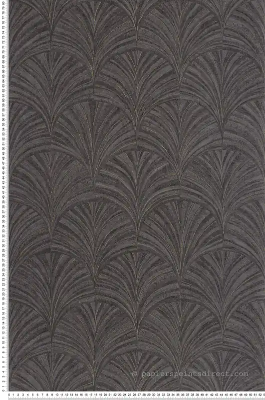 Certifié Papier peint Art Déco Vibration gris doré - Symphony de Casélio Réf. SYM107039135