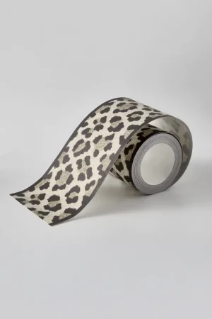 Soldes Frise Animalier Léopard Ocelot taupe beige - Rio de Casadéco Réf. RIOC201861809