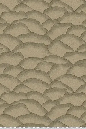 Dernier Modèle Papier peint Vagues Douces Ondula kaki - Broderies de Casamance Réf. CAS-76971630