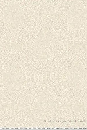 Papier peint Feuille Brodelia ivoire - Broderies de Casamance Réf. CAS-76992956 Nouveauté