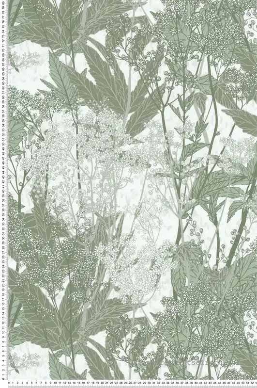 Nouvel Arrivage Papier peint Fleur des Champs vert - Soline de Lutèce Réf. LTC-51250304