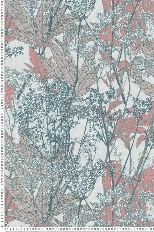 Meilleur Prix Papier peint Fleur des Champs rose - Soline de Lutèce Réf. LTC-51250303