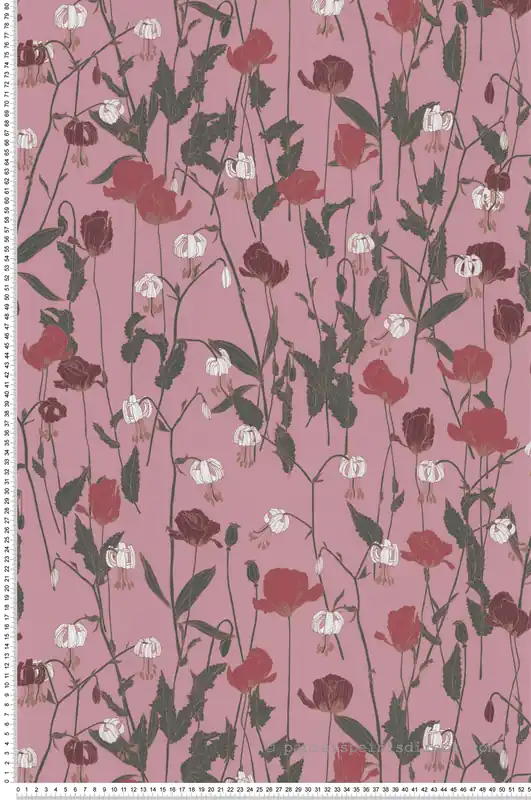 Must-Have Papier peint Coquelicot Fleur rose - Soline de Lutèce Réf. LTC-51250103