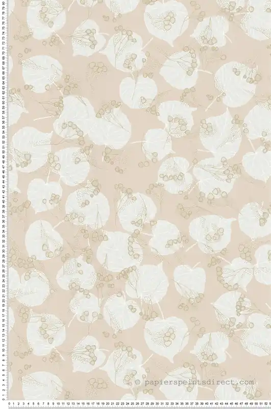 Top Vente Papier peint Tilleul Feuille rose - Soline de Lutèce Réf. LTC-51250403