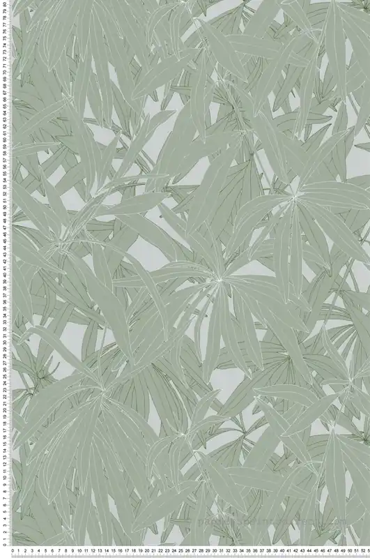 Certifié Papier peint Feuillage Tropical vert - Soline de Lutèce Réf. LTC-51250204