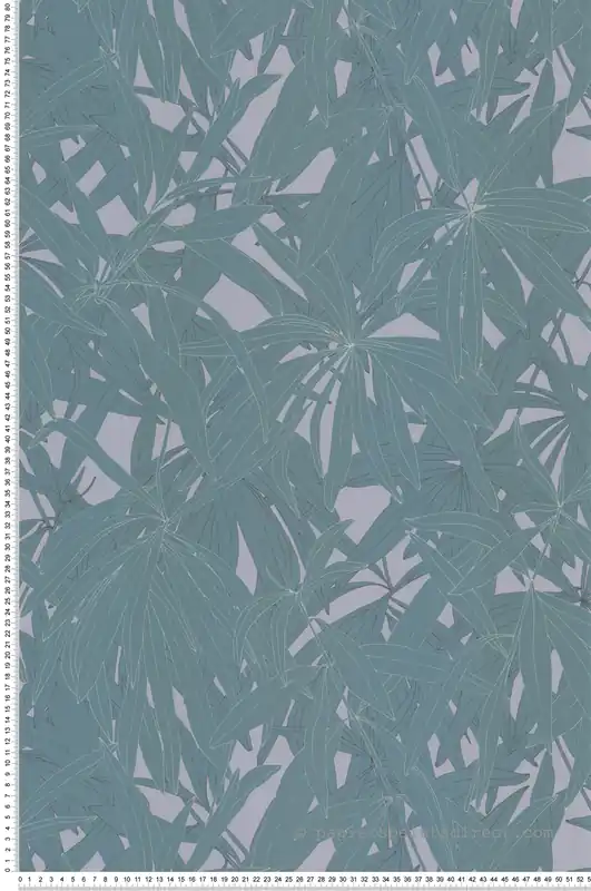 Papier peint Feuillage Tropical bleu canard - Soline de Lutèce Réf. LTC-51250201 Offre Du Jour
