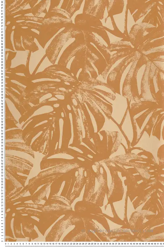 Achat Immédiat Papier peint Palme Tropicale Mata caramel doré - Rio de Casadéco Réf. RIOC201792618
