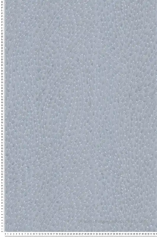 Meilleure Vente Papier peint Semis Feuillage bleu doux - Soline de Lutèce Réf. LTC-51250619