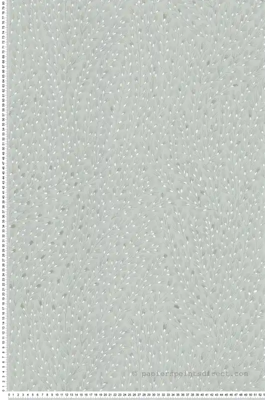 Petit Prix Papier peint Semis Feuillage gris perle - Soline de Lutèce Réf. LTC-51250609