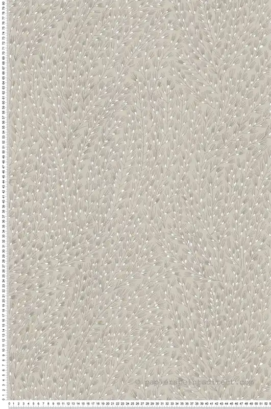 Affaire À Saisir Papier peint Semis Feuillage grège - Soline de Lutèce Réf. LTC-51250608