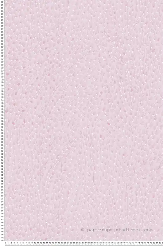 Papier peint Semis Feuillage rose - Soline de Lutèce Réf. LTC-51250603 Livraison Express