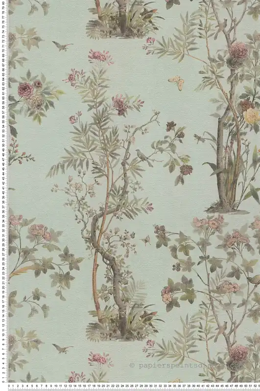 Expédié Aujourd'hui Papier peint Arbre Botanique bleu doux nacré - History of Art 2 d‘AS Création Réf. AS-790435