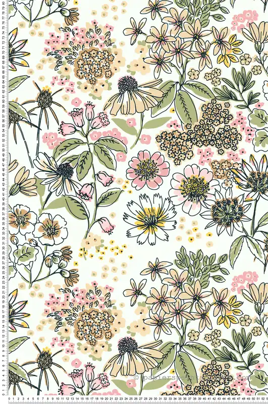 Papier peint Petit Bouquet rose pâle beige - Les Essentiels de Lutèce Réf. LTC-51235007 Affaire À Saisir
