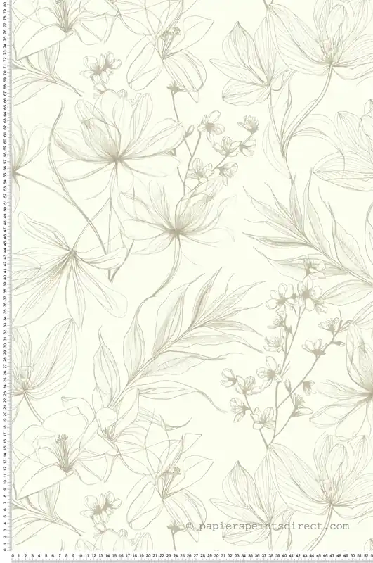 Papier peint Fleurs Cherry Blossom gris - Les Essentiels de Lutèce Réf. LTC-51247707 Meilleur Prix