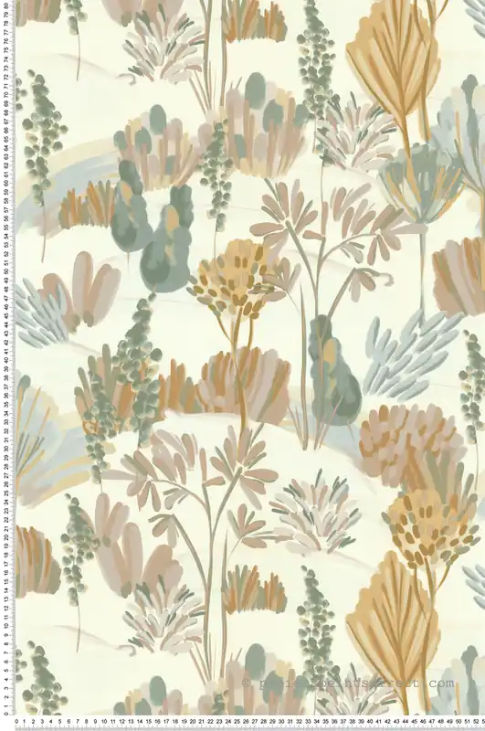 Meilleur Prix Papier peint Paysage Art Flanerie vert beige - Les Essentiels de Lutèce Réf. LTC-51247604
