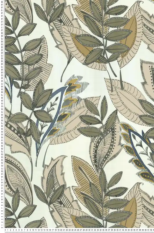 Papier peint Feuillage Tribal vert - Les Essentiels de Lutèce Réf. LTC-51246804 Acheter Direct