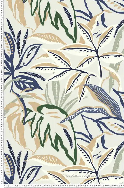 Papier peint Flora Vita bleu - Les Essentiels de Lutèce Réf. LTC-51246701 Affaire À Saisir