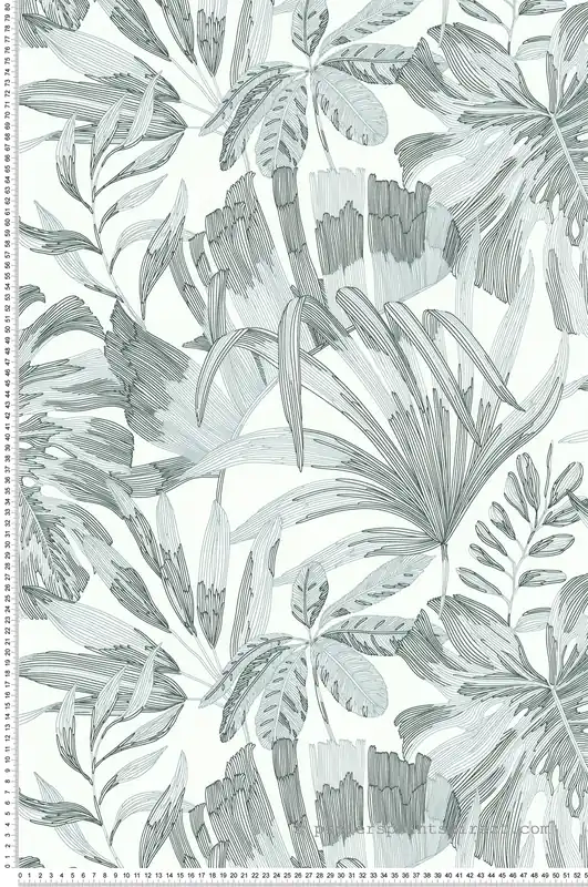 Acheter En Ligne Papier peint Palmes Symphonie Tropical vert - Les Essentiels de Lutèce Réf. LTC-51246004