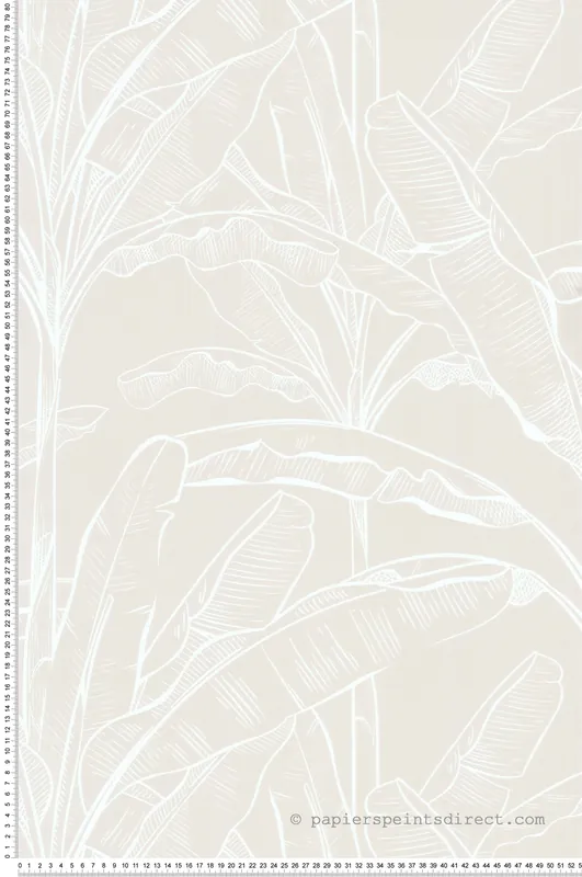 Remise Papier peint Feuille Bananier beige rosé nacré - Les Essentiels de Lutèce Réf. LTC-11250806