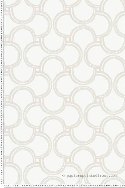 Papier peint Géométrie Entrelacs écru - Les Essentiels de Lutèce Réf. LTC-51250906 Pas Cher