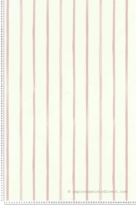 Papier peint Rayure Léonie rose - Les Essentiels de Lutèce Réf. LTC-11250103 Meilleure Vente