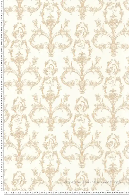 Commande En Gros Papier peint Cherubin Seraphin beige sable - Les Belles Toiles De Jouy 2 de Casadéco Réf. BTJD201711111